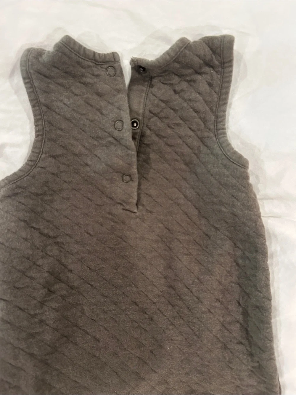 Pehr Quilted Baby Romper overall Olive brown Gray 6-12M